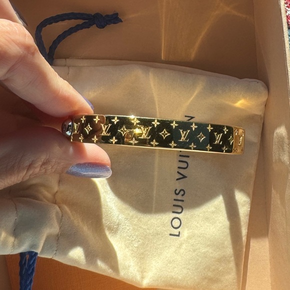 Authentic Louis Vuitton Nanogram Cuff LV Bracelet - Picture 15 of 15